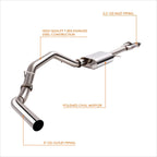 3" OD Round Tip Oval Muffler Exhaust Catback for Chevy Tahoe/GMC Yukon (1996–1999)