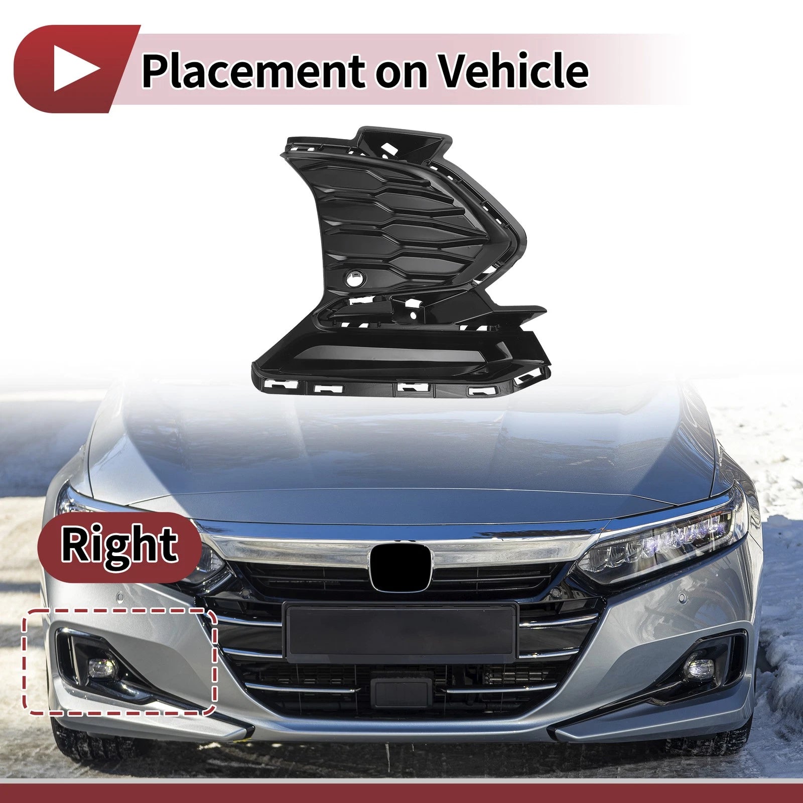 1 Pc Fog Light Grill for Chevy Equinox (2021–2023) No. 84858997