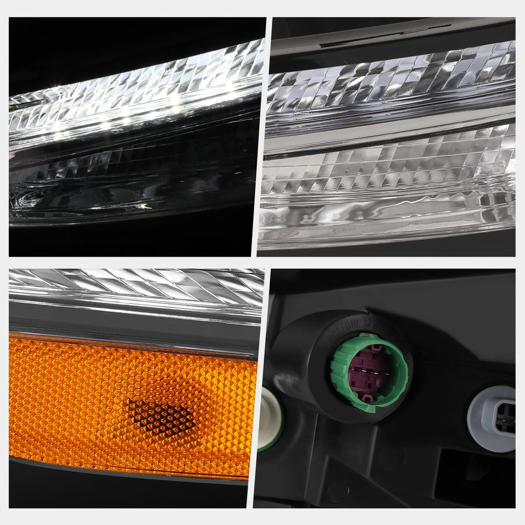 LED DRL Turn Signal Parking Light for Cherokee (2014–2018) - Chrome Housing Amber