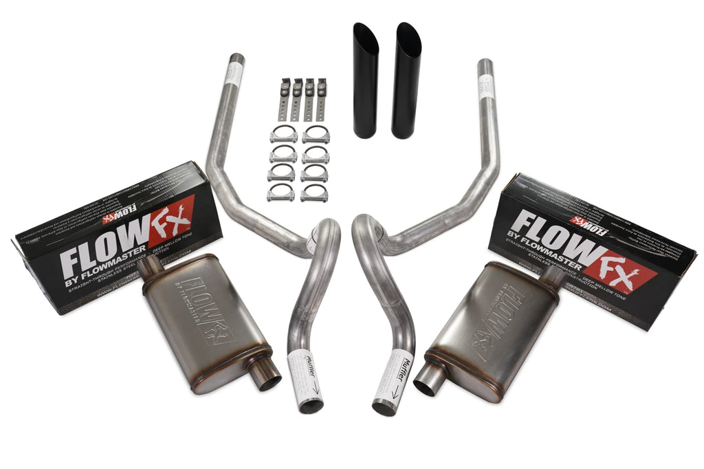 2.5" Dual Exhaust Kit for GM G Body (1978–1988) - Flowmaster Flow FX Black Tip