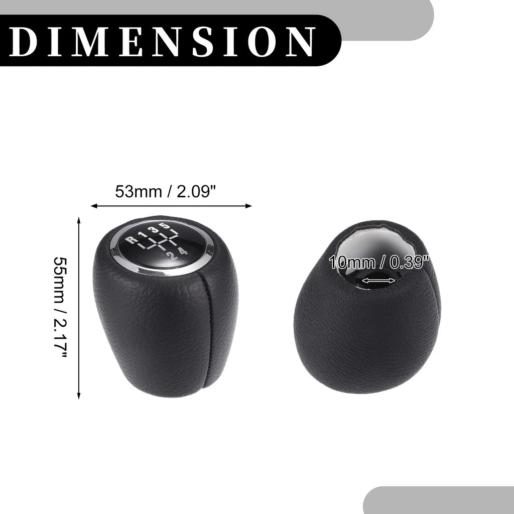 5 Speed Manual Gear Shifter Knob for Chevrolet Cruze (2008–2012) Black Leather