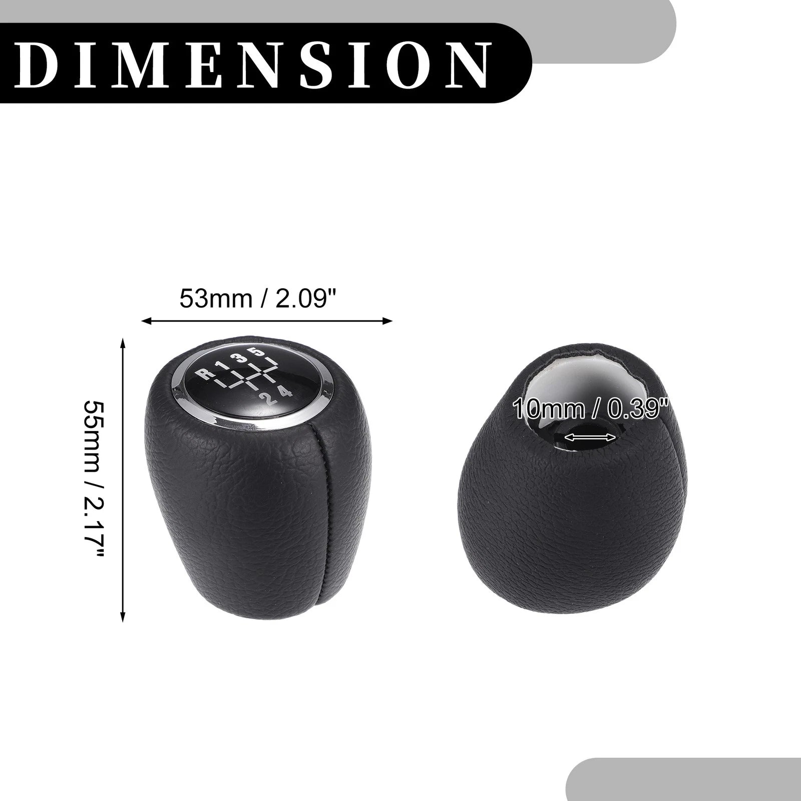 5 Speed Manual Gear Shifter Knob for Chevrolet Cruze (2008–2012) Black Leather