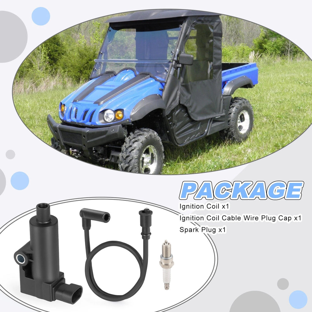 Ignition Coil and Spark Plug Wire Cap Kit for Hisun UTV ATV (250-500)