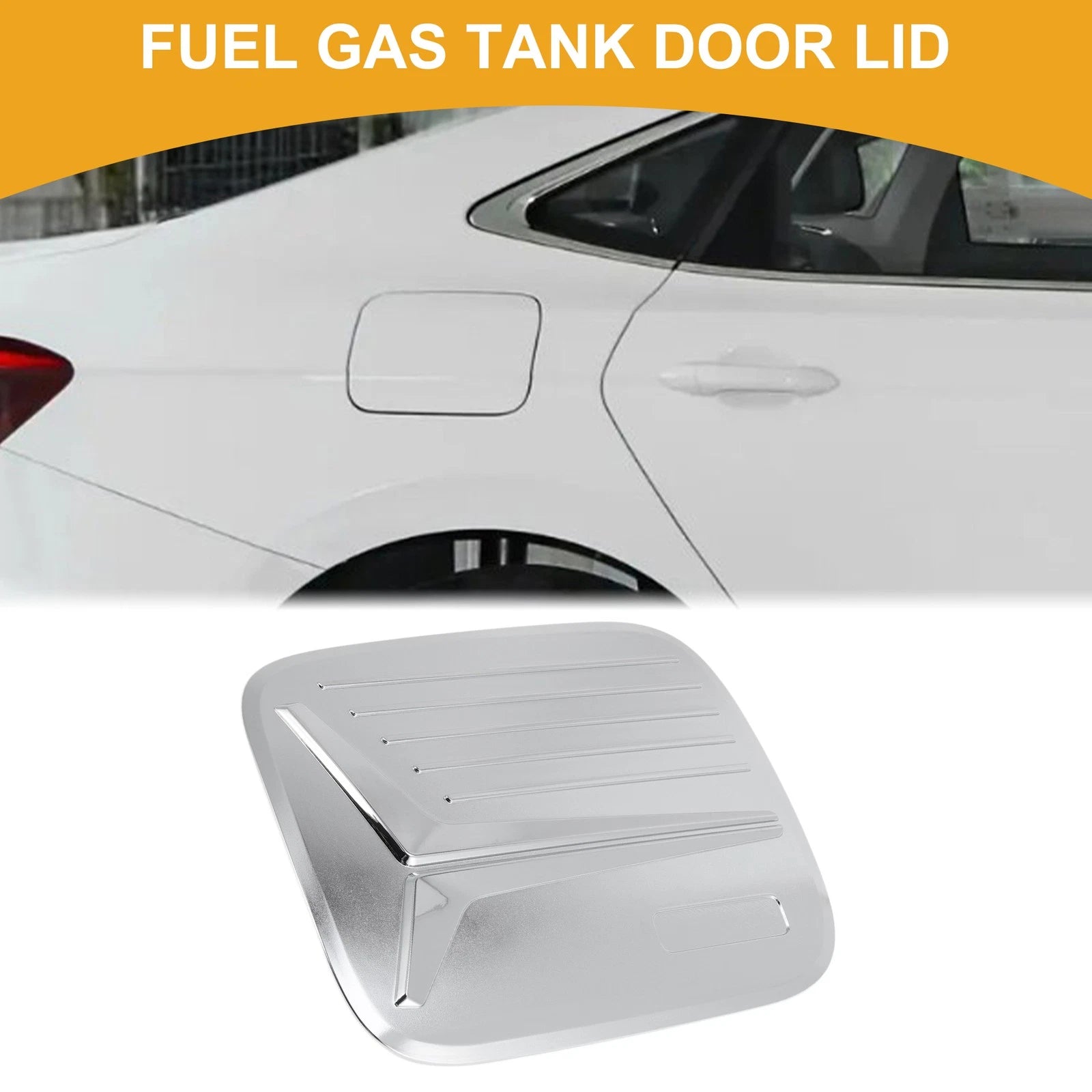 Fuel Tank Door Cap for Mitsubishi Pajero (2020–2025) Chrome Silver Tone