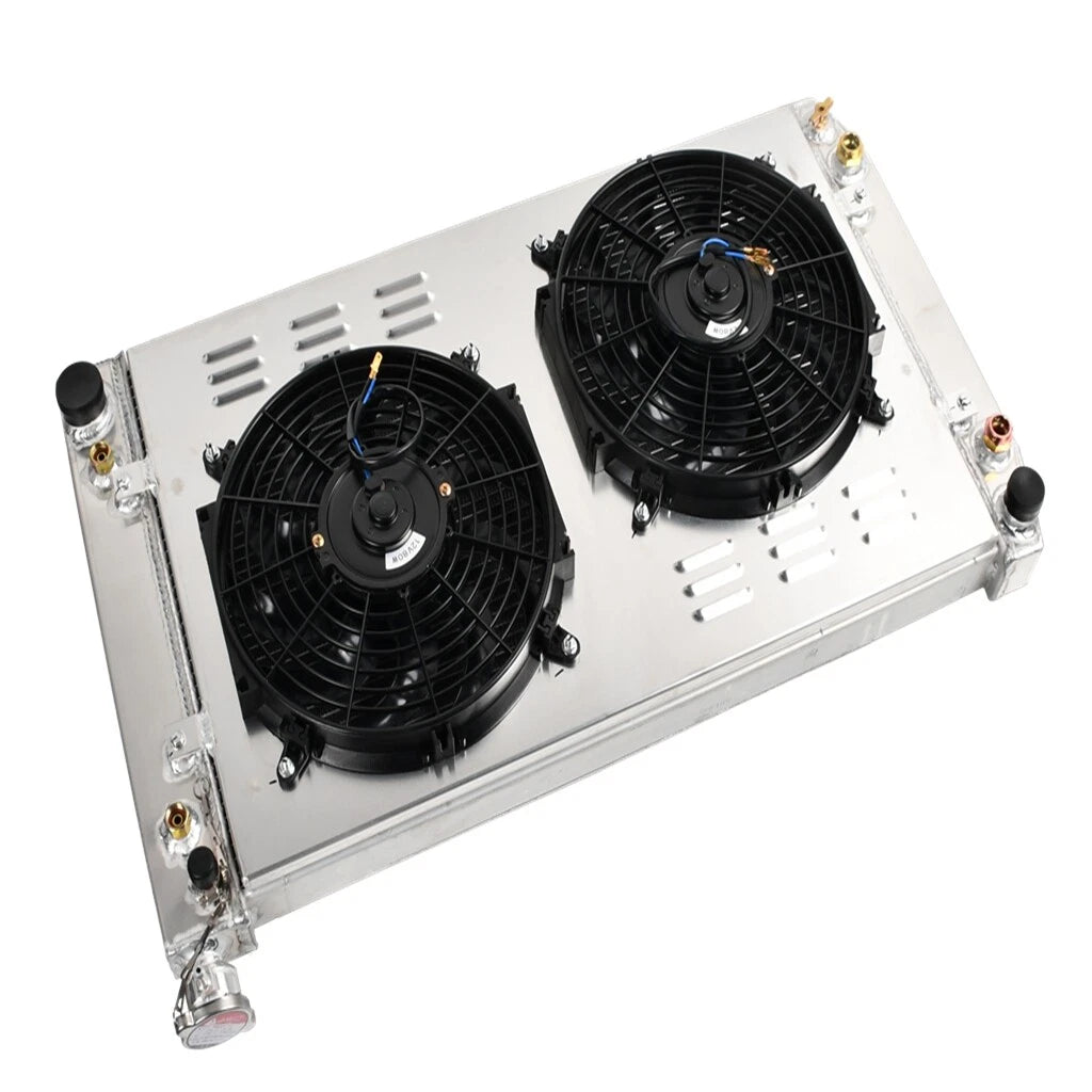 3 Row Radiator + Shroud Fan Kit for Chevy Truck GMC C/K C1500 C2500 C3500 (1988–1999)