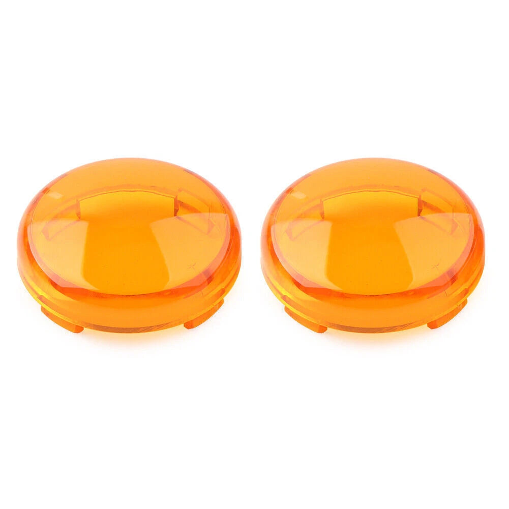 2X Yellow Turn Signal Lens Light Cover for Harley Touring Softail Dyna
