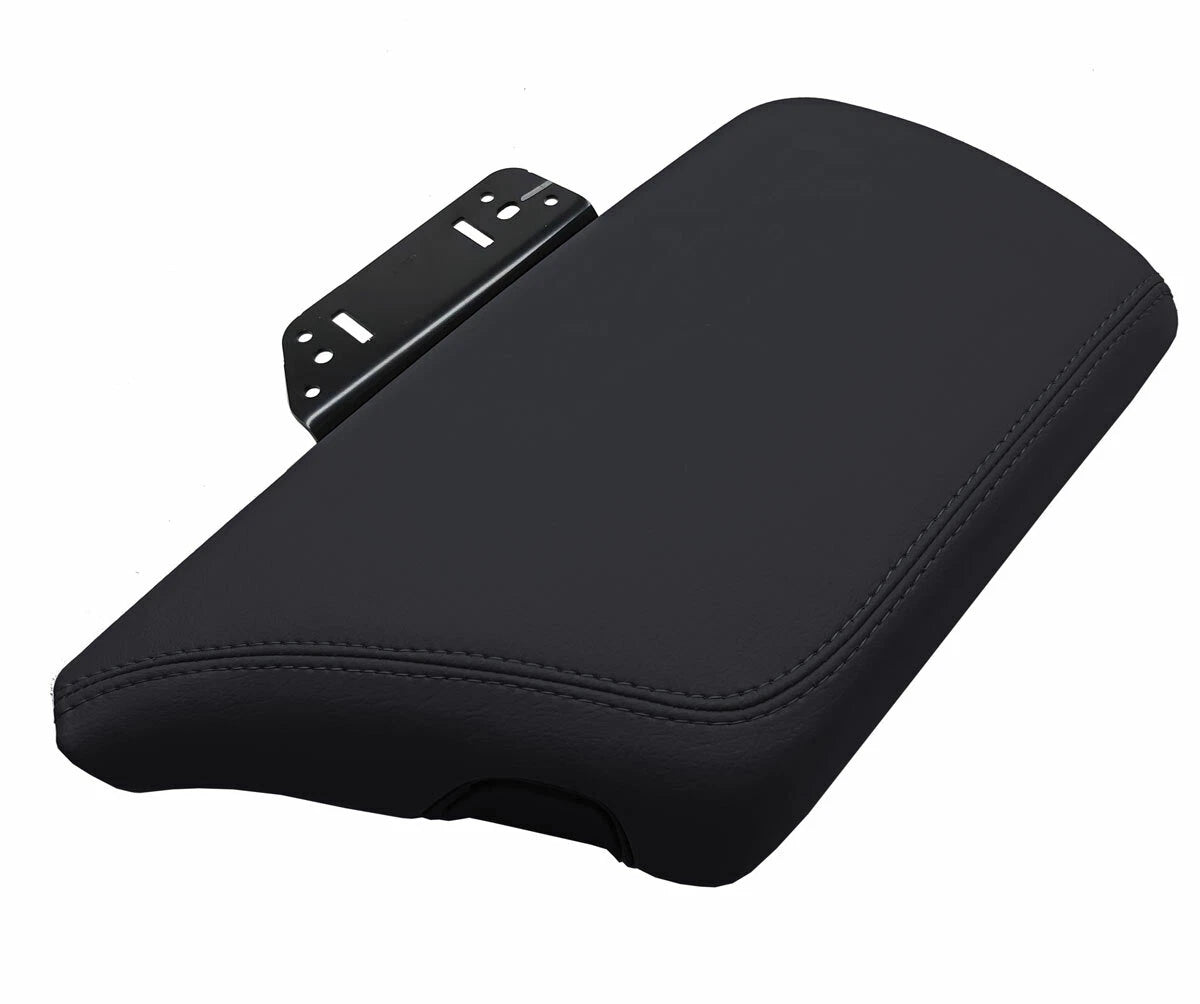 Console Lid Armrest Cover for Dodge Challenger (2015–2020) Black PVC Leather