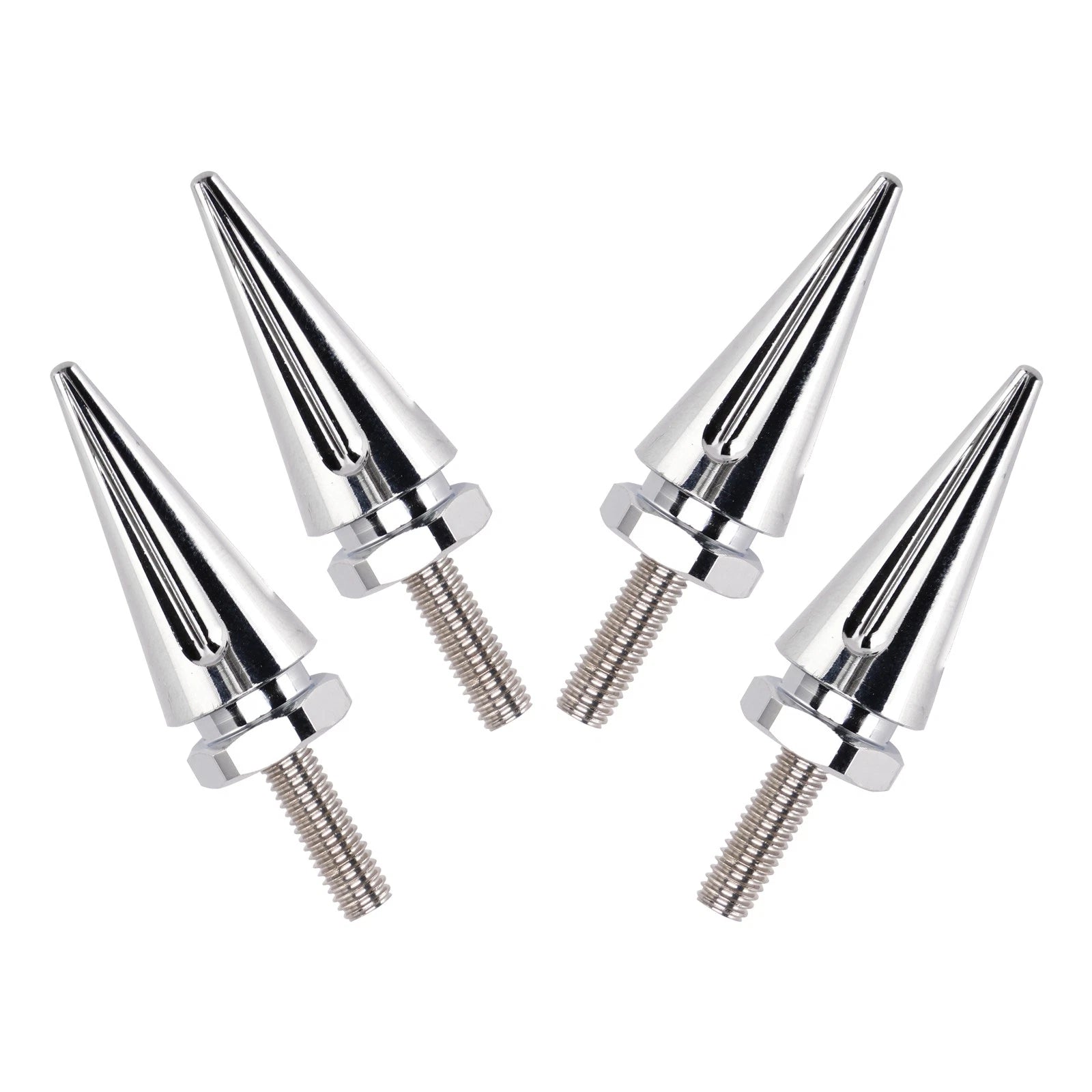Set of 4 Silver Aluminum Windshield Spiked Bolts for CVO Road Glide FLTR (2015–2025)