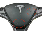 Driver Wheel Airbag for Tesla Model S Model X (2012–2021) BLACK LEATHER 1456163-31-A