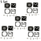 Set of 5 Carburetor Repair Kits for Zama RB-122 Husqvarna 346XP 350 353