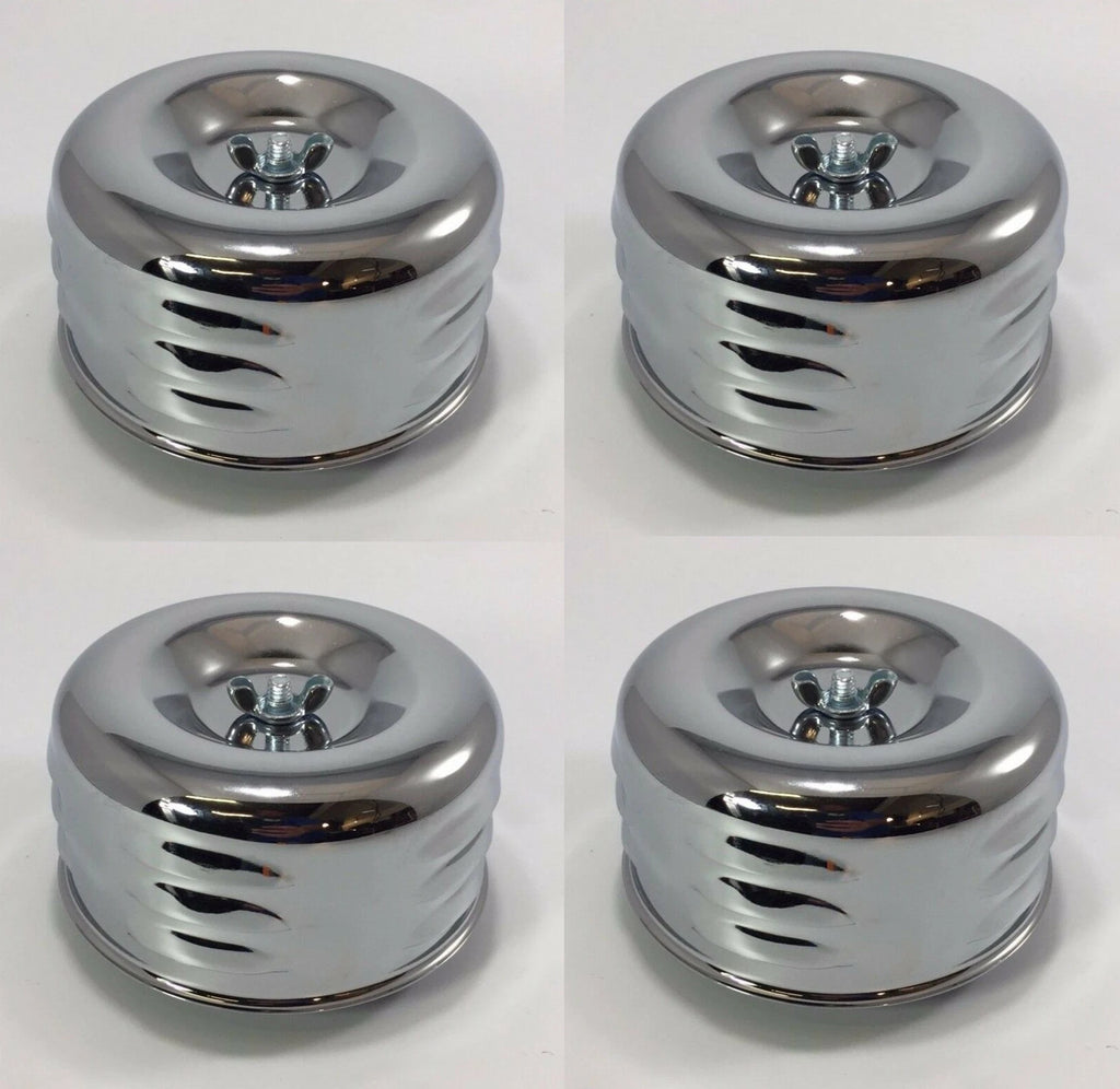 Chrome Louvered Air Cleaner Assembly for Hot Rod 2 BBL Carburetor (Hot Rod)