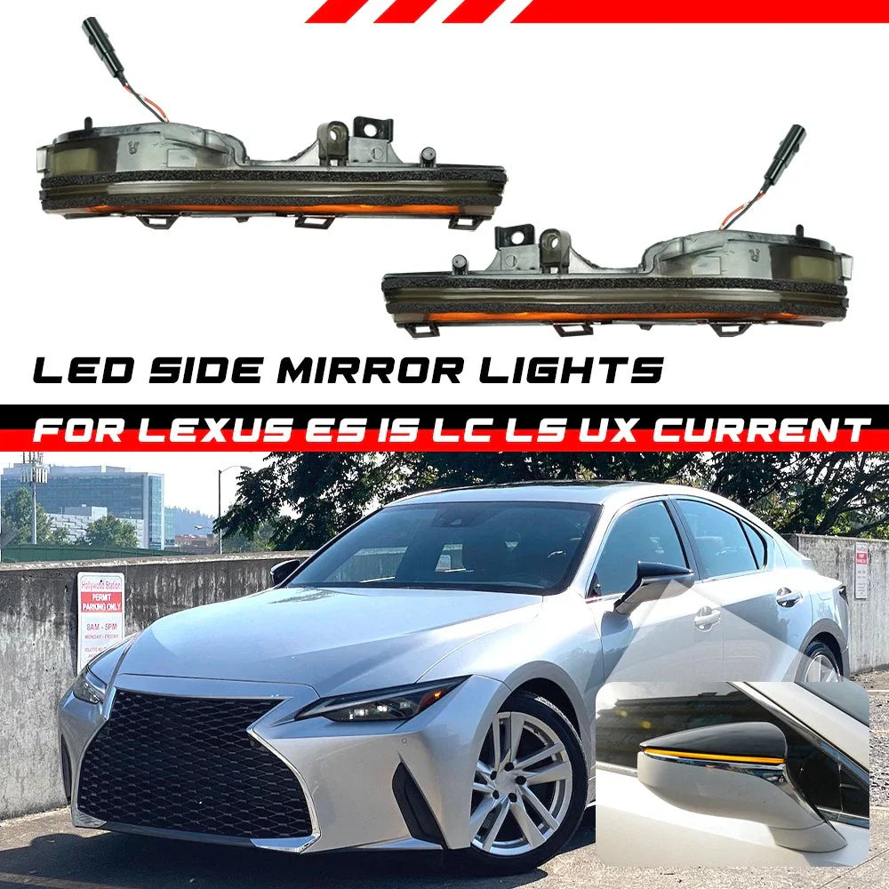 Dynamic LED Side Mirror Blinker Light for Lexus IS ES (2021–2025)