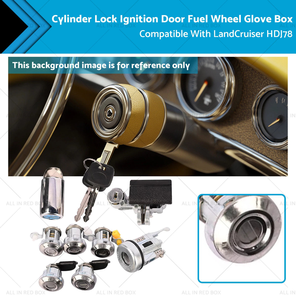 Cylinder Lock Set for LandCruiser HZJ78 (1990–1997)