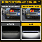 2X White Smoked Rear LED Bumper Side Markers for Ford Mustang (2015–2022)