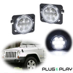 2X Clear Lens LED Side Marker Lights for Jeep Wrangler JK (2007–2018)