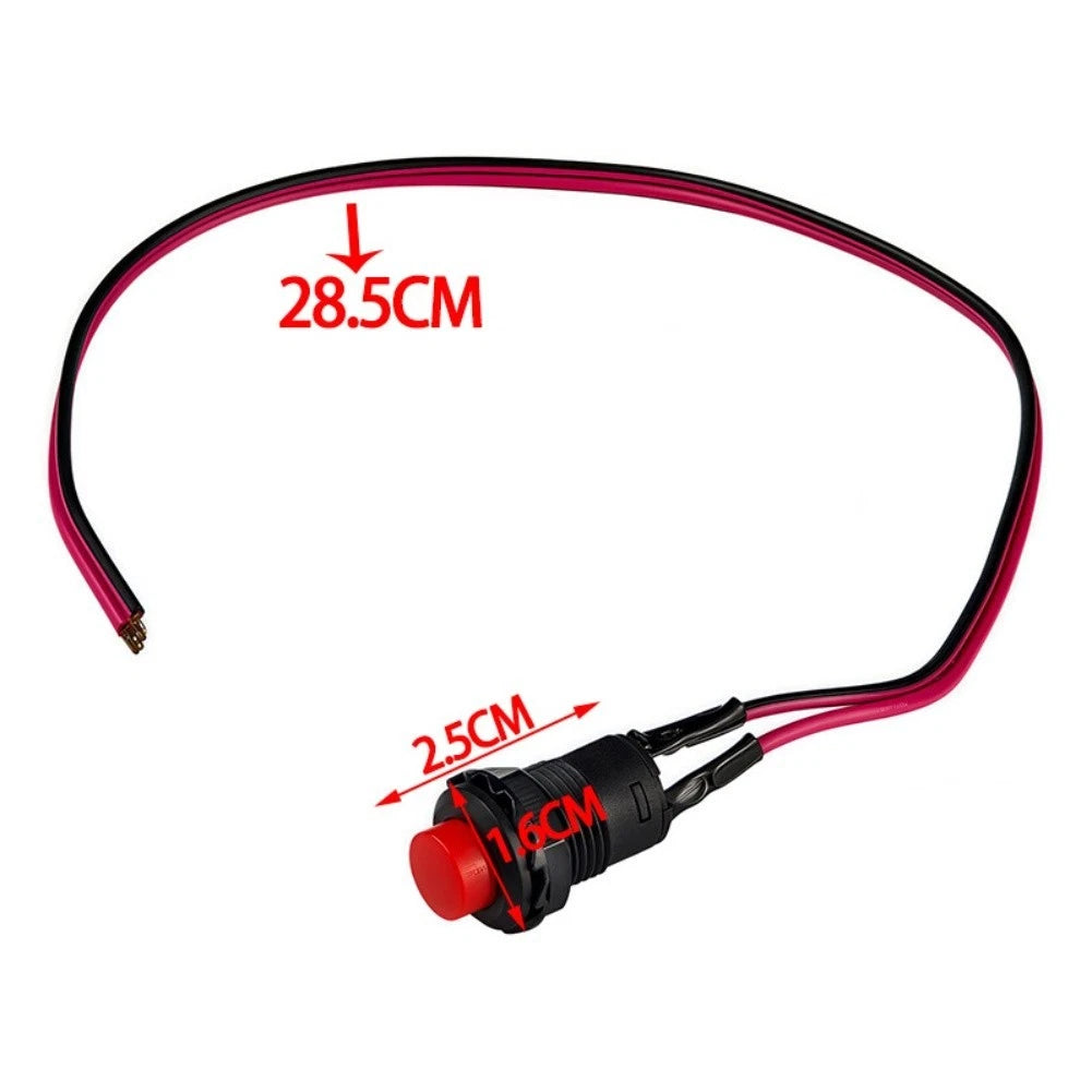Horn Switch Button for Universal Cars (12V) - ABS Black