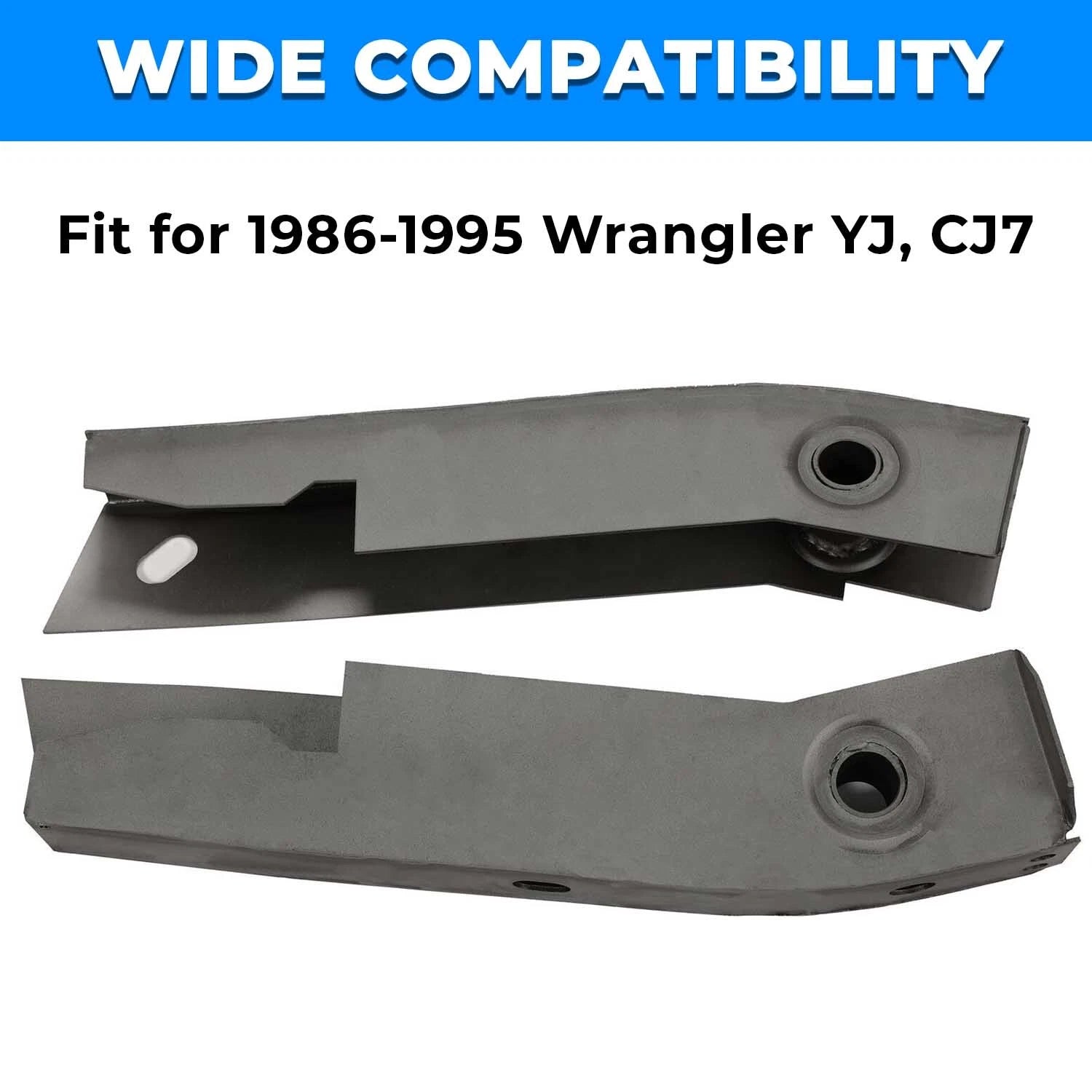 2X Rear Shackle Mount Frame Rust Repair Kit for Jeep Wrangler YJ (1986–1995)