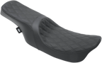 Predator 2-Up Seat for Drag Specialties (2010–2023) - Double Diamond, Black Stitching
