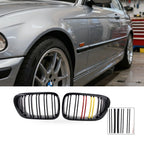 Gloss Black Dual Line Grille for BMW 3 E46 M3 Coupe (1998–2002)