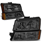 Smoked Headlight & Bumper + Black Tinted 3D LED Tail Light for Silverado (2003–2007)
