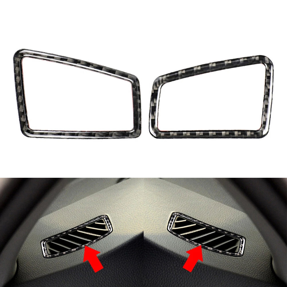 2Pcs Carbon Fiber Look Air Vent Outlet Cover for BMW 3 Series E90 E92 E93 (2005–2012)