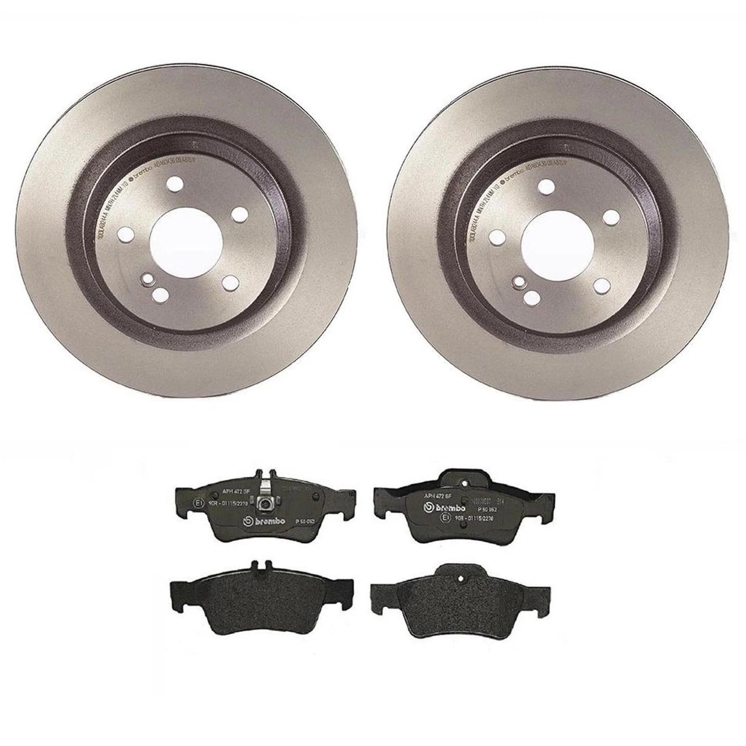 Brembo Rear Brake Kit 320mm Disc Rotors & Low-Met Pads for Mercedes C216 W221 (2007–2015)