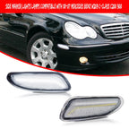 Clear White LED Side Marker Lights for Mercedes Benz W203 C-Class (2001–2007)