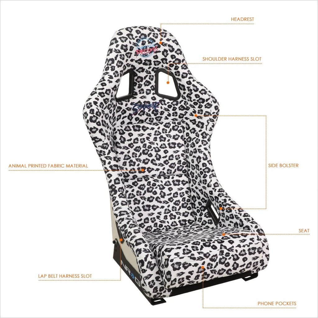 NRG FRP-303-WT-SAVAGE Racing Bucket Seat for Universal Fit (2010–2023)