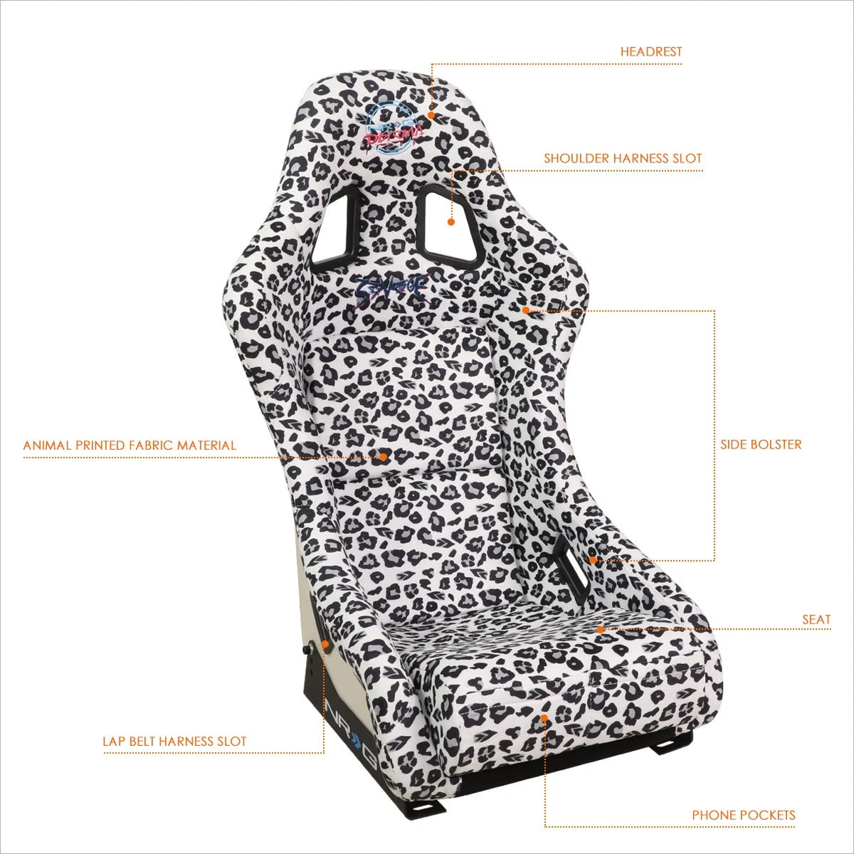 NRG FRP-303-WT-SAVAGE Racing Bucket Seat for Universal Fit (2010–2023)