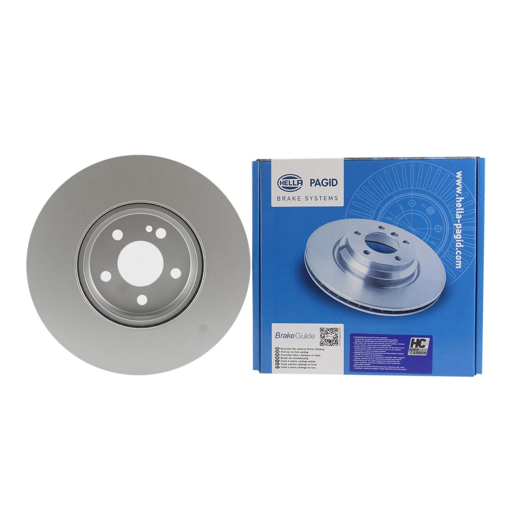 Hella Front 330mm Coated Disc Brake Rotor for Mercedes-Benz W205 W213 (2015–2023)