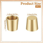4X Brass Cutting Board Stabilisers with Non-Slip Pads for Display Tray