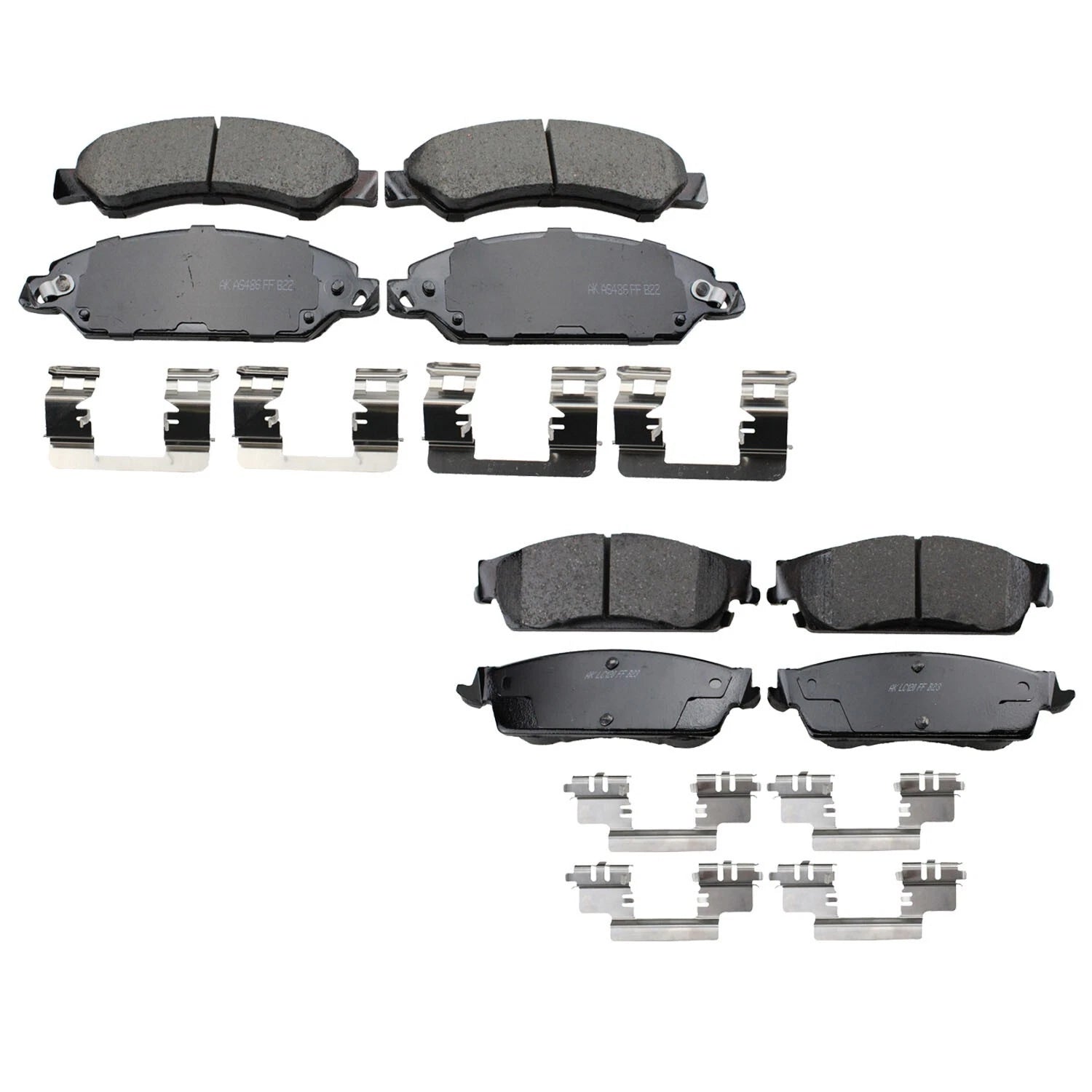 Set of 4 Akebono ProACT Ceramic Brake Pads for Cadillac Chevrolet GMC