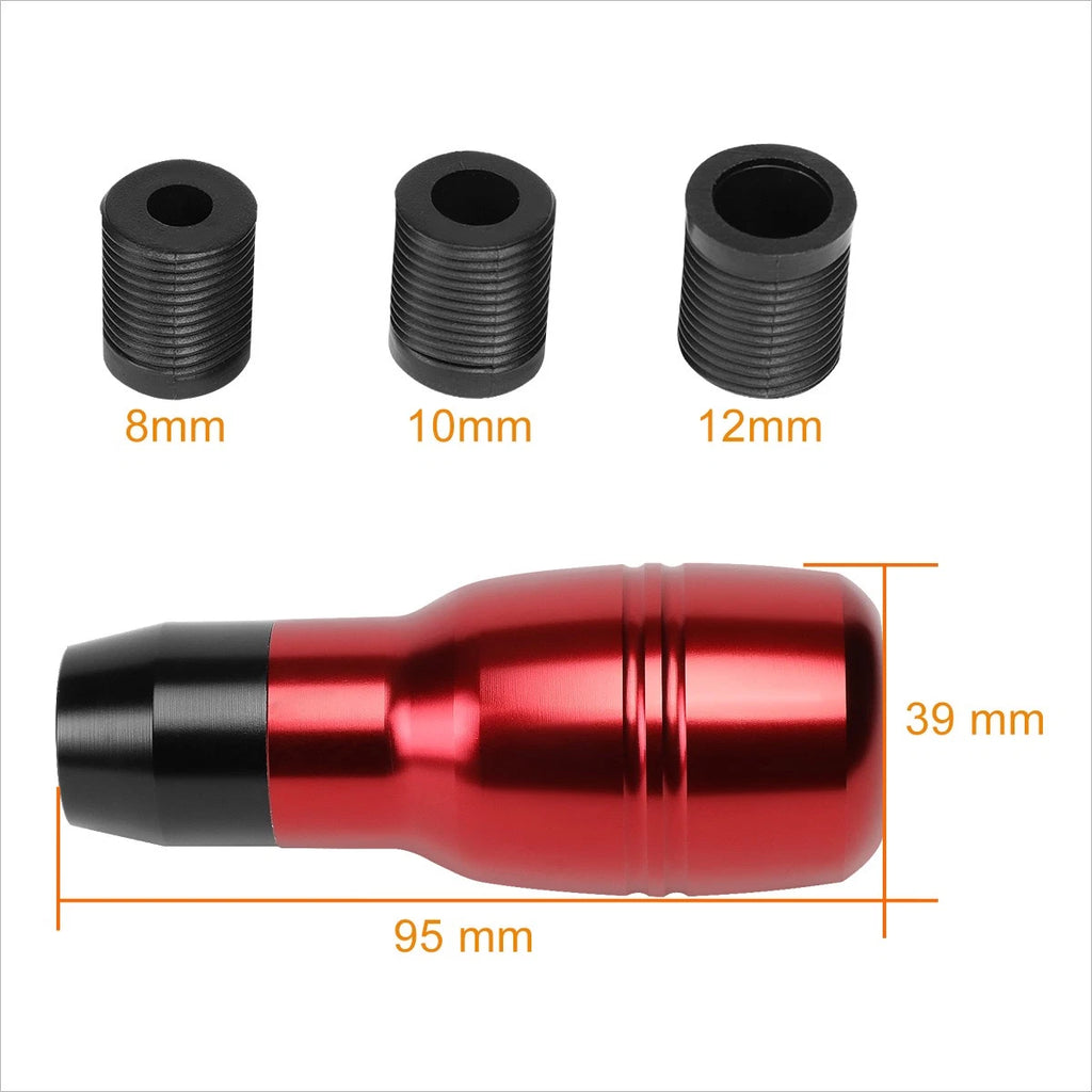 J2 Barrel Type Aluminum 6-Speed Manual Shift Knob Red for