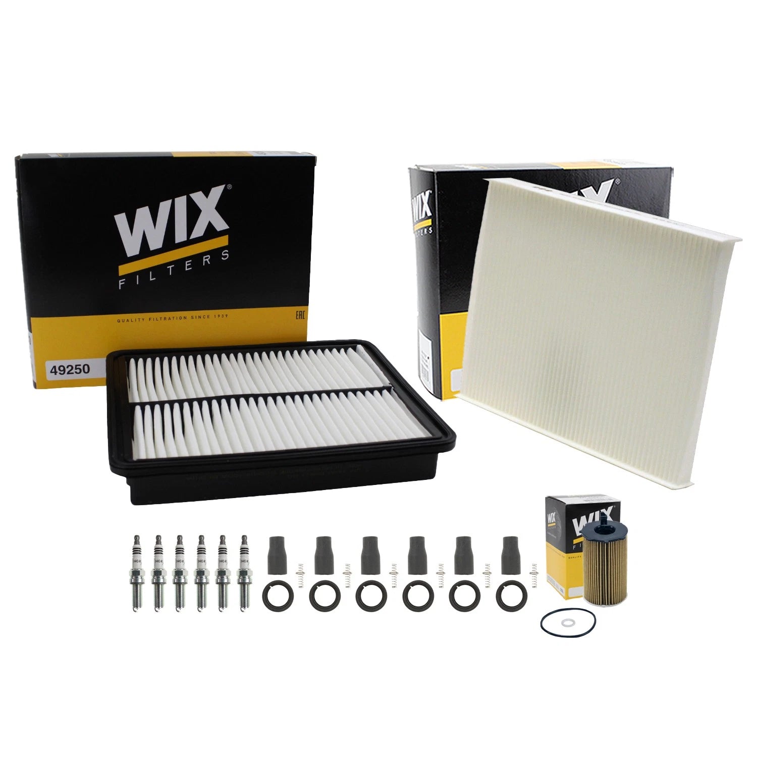 Tune Up Kit with NGK 6 Spark Plugs & Boots for Santa Fe, Sorento (2001–2006)