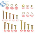 Set of 672 Flat Nuts and Bolts with Lock Washers for M4 M5 M6