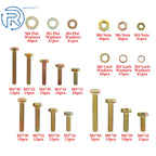 Set of 672 Flat Nuts and Bolts with Lock Washers for M4 M5 M6
