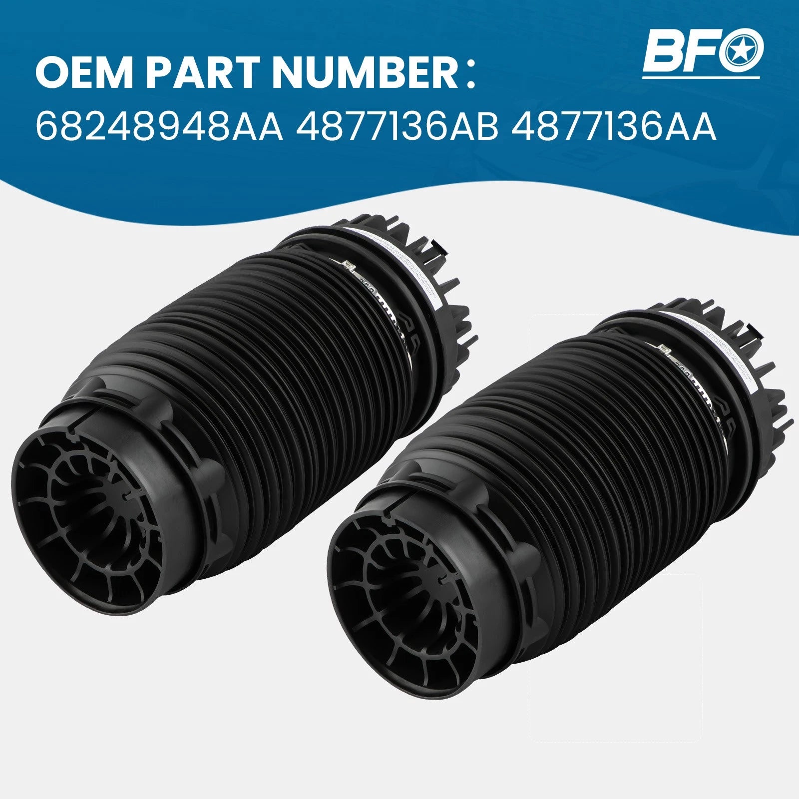 Pair Rear Air Suspension Springs for Dodge Ram 1500 (2013-2020)