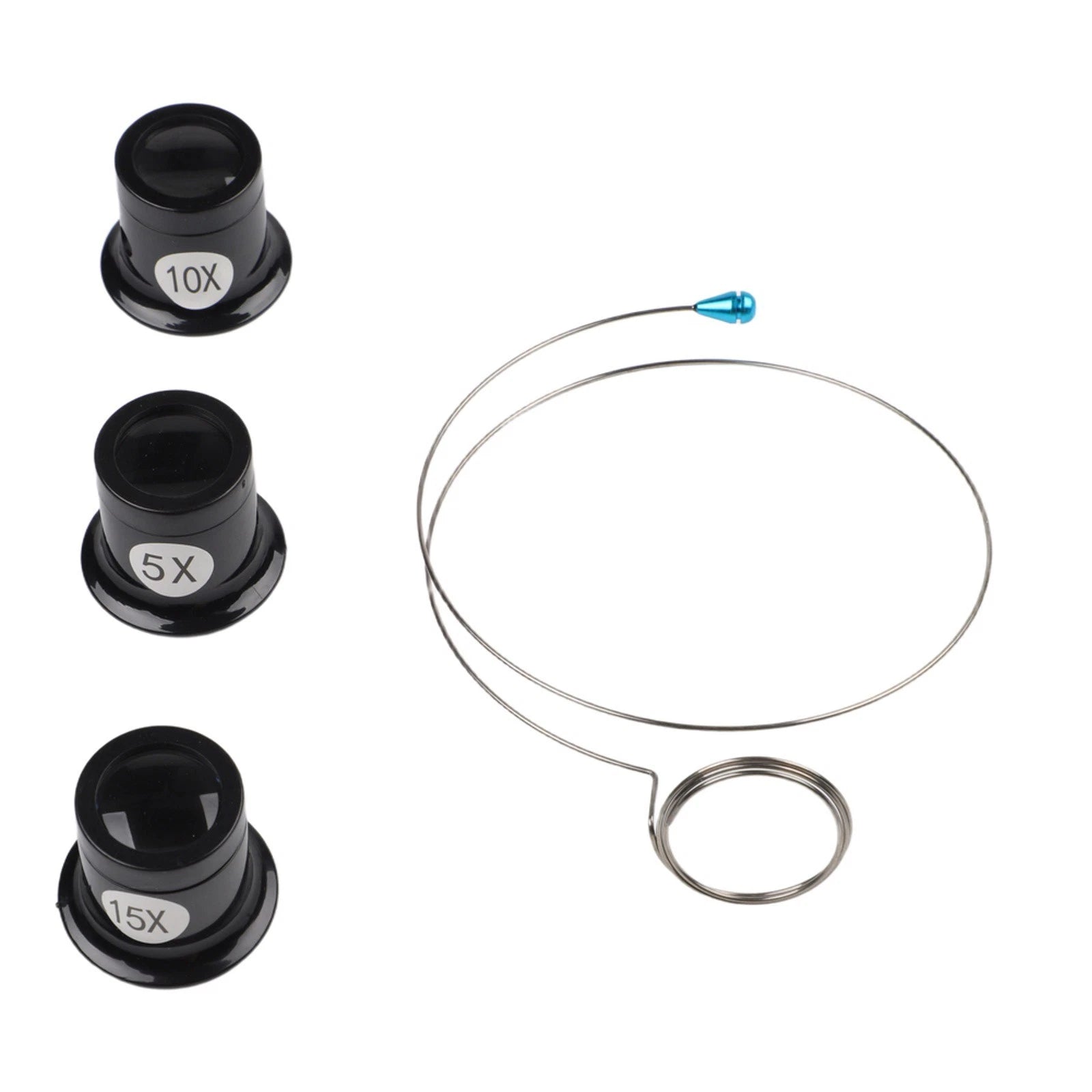 4X Glass Magnifier Loop 5x 15x for Jewelry Use