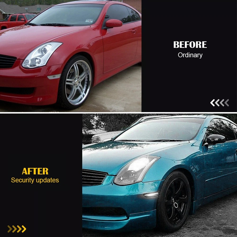 Sequential Switchback LED Side Marker Signal Lights for Infiniti G35 Coupe (2003–2007)