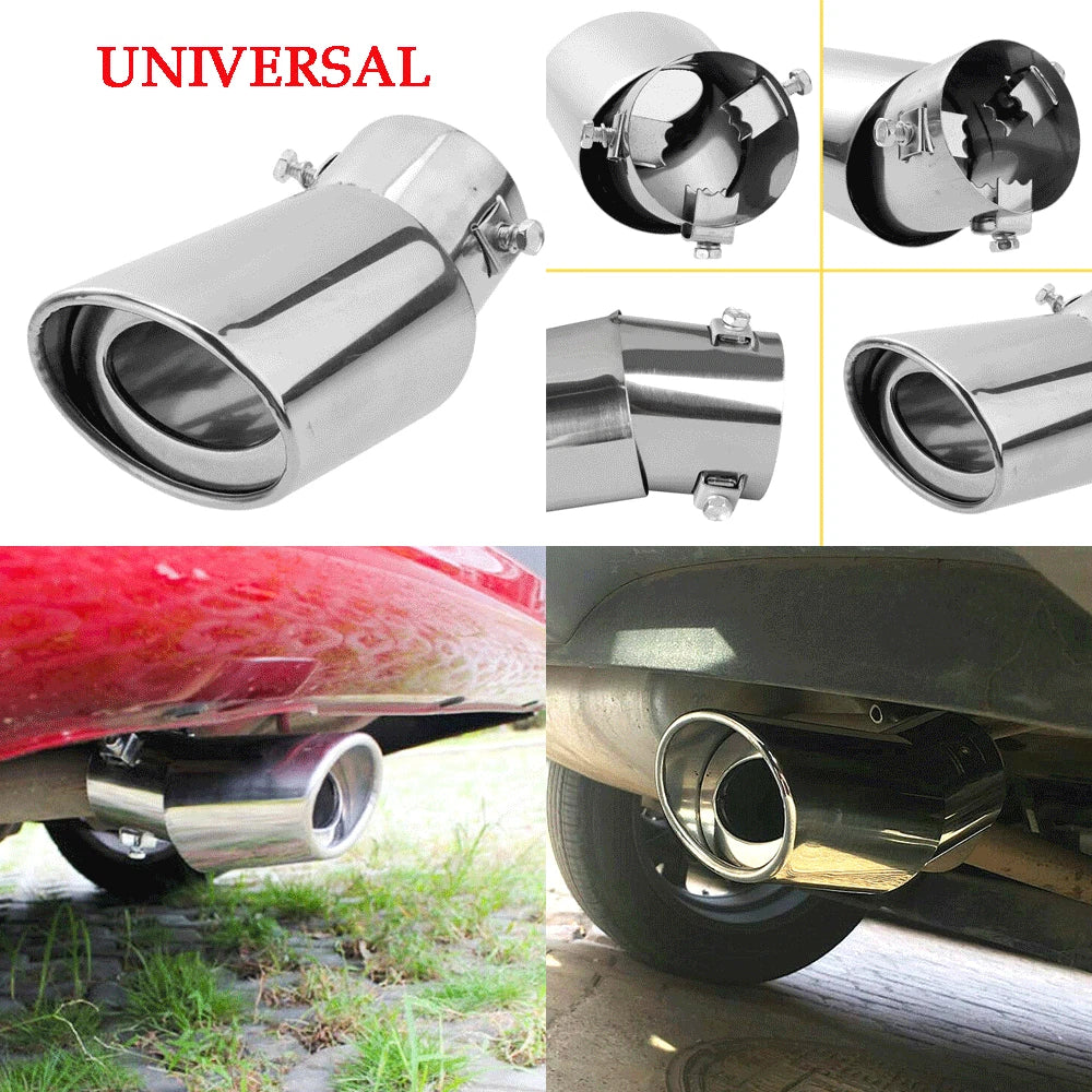 Chrome Exhaust Pipe Tail Muffler Tip for Universal Cars