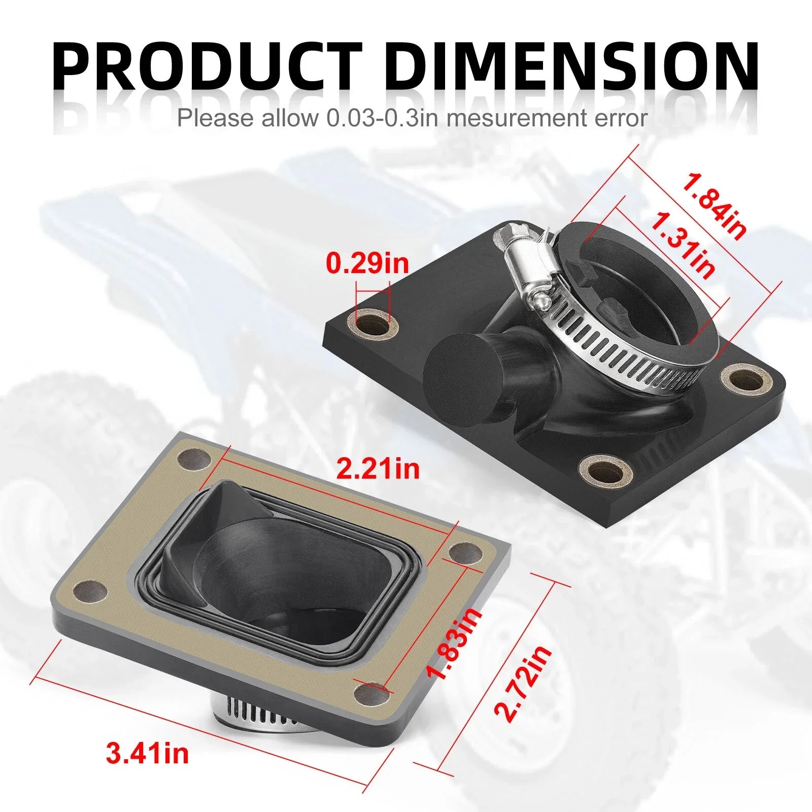 Intake Manifold Interface 2x for Yamaha Blaster 200 YFS200 (1988-2002)