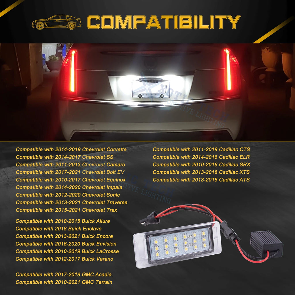 LED License Plate Light for Chevrolet Buick Cadillac GMC (2000-2014)