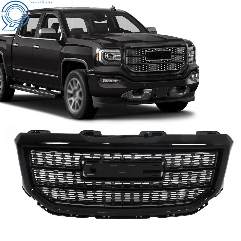 Black Mesh Front Bumper Grille for GMC Sierra 1500 (2016-2018)