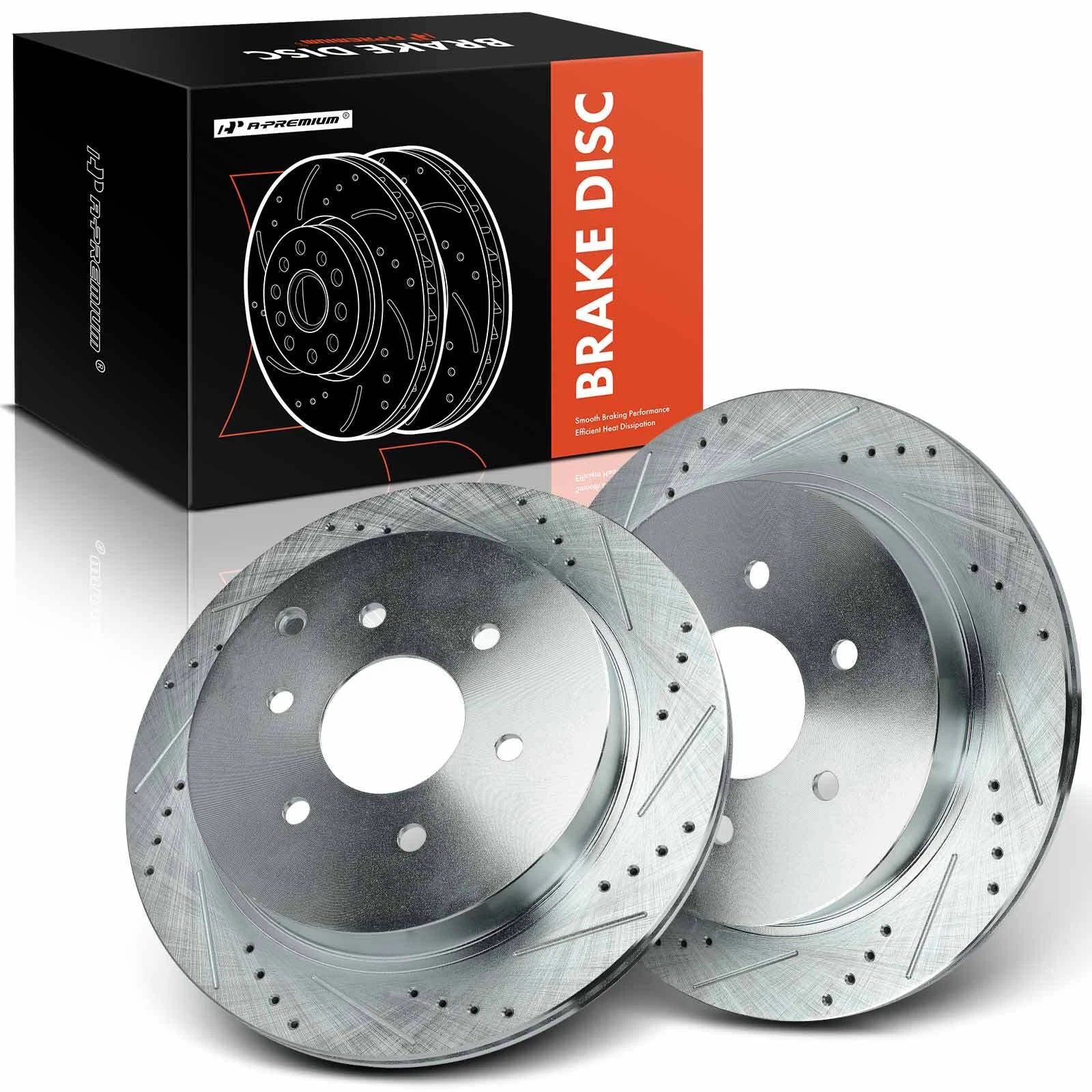 Rear Drilled Brake Rotors for Nissan Armada (2017–2021) INFINITI QX80 QX56