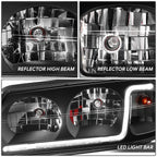 LED DRL Headlight/Lamp for Chevy Impala (2000–2005) Black Housing Clear Corner