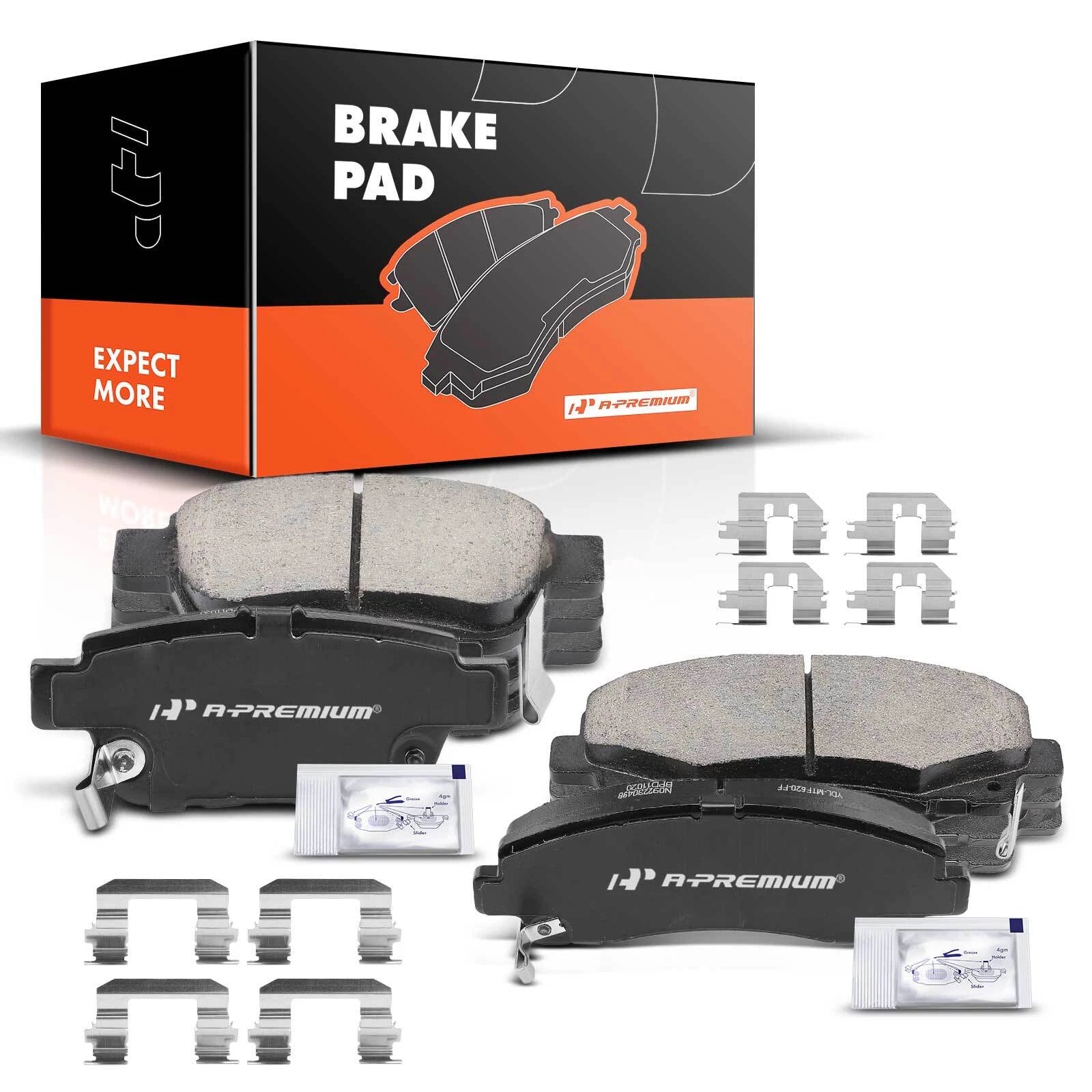 Set of 8 Ceramic Brake Pads for Honda Ridgeline (2006–2011) Acura TL