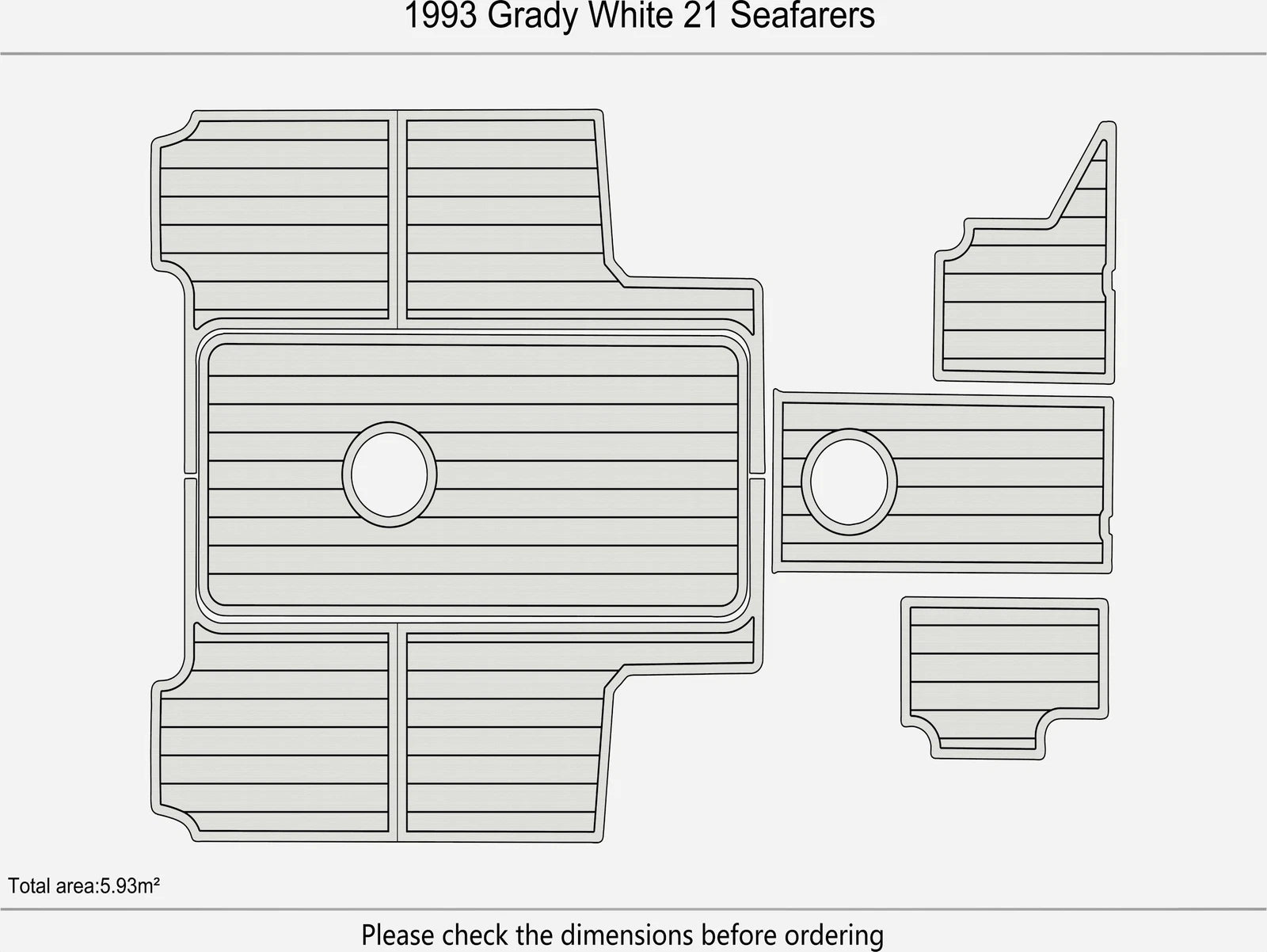 EVA Foam Pad Floor Mat for Grady White 21 Seafarers (1993)