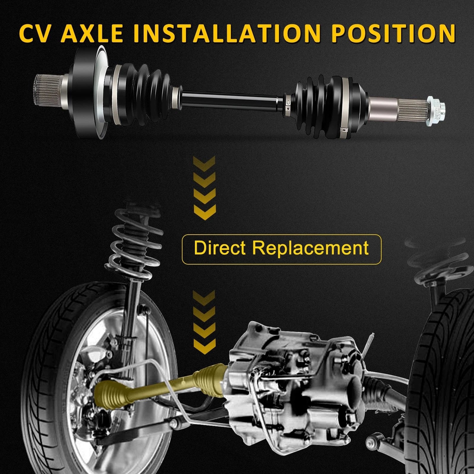 Rear Right CV Axle for Yamaha Grizzly 660 (2003–2008)