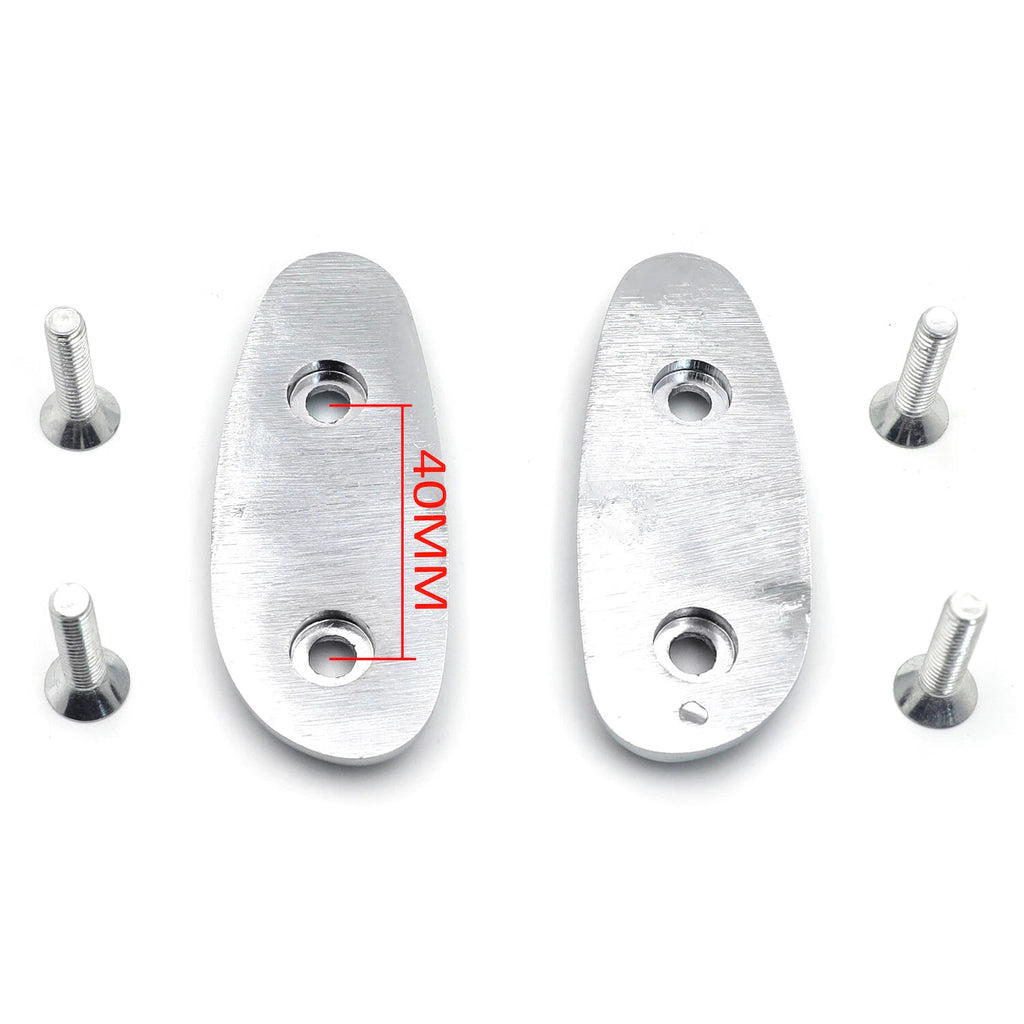 Mirror Block Off Base Plates for Suzuki GSX-R 600 750 1000 (2001–2004) Chrome