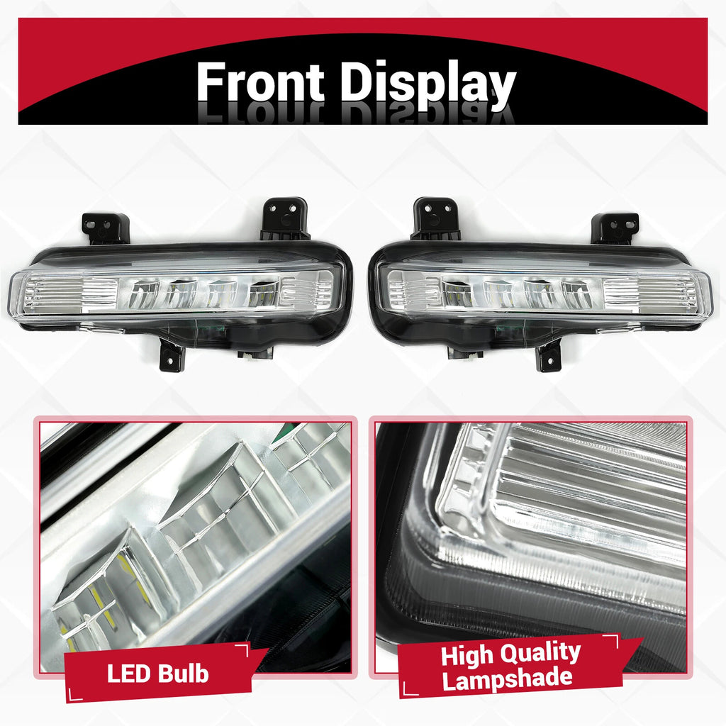 2X LED Fog Lights for Ford Explorer (2020-2024) Bumper Replacement